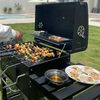 Outdoor BBQ Smoker Charcoal Barbecue Grill Portable Garden Warming Rack w/ Wheel