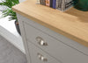 Lancaster Shoe Cabinet 2 Door 1 Drawer Storage Unit Hallway Cream Grey living