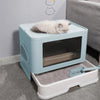 Large Self-Cleaning Hooded Cat Litter Box Enclosed Kitten Toilet Box Potty Tray