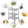 3 Tier Kitchen Trolley Bathroom Storage Portable Home Rack Holder with Wheels UK