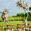 2/2.2M Metal Wedding Arch Hexagonal Backdrop Stand Flower Balloon Rack