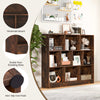 10-Cube Bookshelf 120 CM Wood Display Shelf with 2 Anti-Tipping Kits