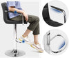Bar Stools Set of 2 PU Leather Swivel Height Adjustable Bar Chairs With Backrest