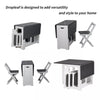 Dining Table and 4 Chairs Set Folding Drop Leaf Butterfly Kitchen DS16 Grey