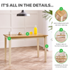 Salcombe Oak and Cream Large Wooden Dining Table