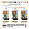 Modern Coastal Blue Glass LED Table Lamp Art Glass Bedside Lamp Reading Lights