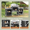 Picnic Table with Storage Camping Folding Portable Kitchen Unit Outdoor