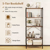 5-Tier Bookshelf Home Office Freestanding Display Rack-Coffee