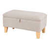 Rectangular Storage Footstool Ottoman Pouffe Stool Fabric Chair Upholstery Bench