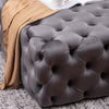 Velvet Chesterfield Footstool Deep Button Pouffe Ottoman Coffee Table Stool Seat