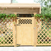 Lattice Wooden Picket Garden Gate Flat Top Pedestrian Side Gates Solid Pine Door