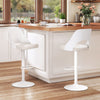Modern Swivel Bar Chairs Adjustable Barstools Island Dining Chairs-White