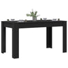 Black Oak Dining Table 140x74.5x76 cm - Made of Engineered Wood