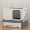 Large Self-Cleaning Hooded Cat Litter Box Enclosed Kitten Toilet Box Potty Tray