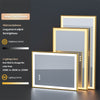 Large Gold Framed LED Bathroom Mirror Demister Vanity Mirror Shop Haircut Beauty