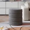 Large Round Footstool Vanity Dressing Table Stool Makeup Chair Grey Teddy Plush