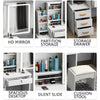Dressing Table With Drawers Mirror Stool Set Makeup Desk Vanity Table Bedroom