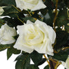 Large Artificial White Rose Tree in Pot Flower Plant Outdoor Home Office Decor