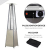 10.5KW Patio Gas Heater Outdoor Pyramid Propanes Heater w/ Cover
