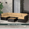 Cushion Covers Rattan Sofa Set Replacement Polyester Cover Cases Zip Fastening