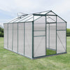 4x6/6x6/8x6/10x6FT Walk-In Greenhouse Aluminium Frame / Polycarb Panel Silver