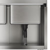 Commercial Stainless Steel Sink Kitchen Cabinet Large Double Bowl Sliding Doors