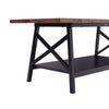Rectangle Wooden Metal Frame Coffee Table with Storage Shelf Sofa Tea End Tables