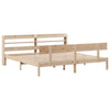 Bed Frame with Headboard 200x200 Solid Wood Pine G6C7