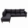 L-Shaped Corner Sofa, Sectional Couch with Built-in USB Port Chaise