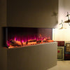 Electric Fireplace 12 Media Flame Insert LED Panoramic Living Room Heater