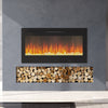 40inch Electric Fireplace Wall-mounted Meida Wall LED Fire Insert Log with Vent