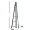 Grey Corner Bookcase Ladder Shelving Unit 5 Tier Storage Display Stand Bookshelf