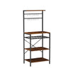 5 Tier Kitchen Baker’s Rack Industrial Utility with Shelf & Hook Microwave Stand