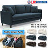 3Seater Teddy Velvet Sofa with Pillows Modern Couch Love Seat Settee Home Office