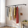 Adjustable Industrial Pipe Clothes Rail Wall Hanging Garment Bar Rack