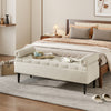 Modern Linen Storage Bench Ottoman Footstool for Entryway Living Room Bedroom UK