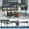 440 x 300 cm Heavy-Duty Metal Carport Garage Car Shelter Car Canopy Tent
