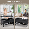 Coffee Table With Storage Lift Top Up Drawer Shelf Wooden Living Room Furniture