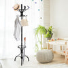 Standing Coat Rack 360°Rotating Top Tier Multifunction Coat Hanger w/12 Hooks