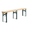 2x Natural Wooden Folding Bench Outdoor Garden Picnic Trestle Dining Chair 5.8ft