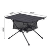 Camping Folding Table Picnic Table Fishing Desk for Travel Hiking BBQ 60x40CM