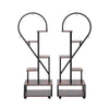 Set of Heart Shaped Plant Stand Mobile Storage Shelf Flower Pots Holder Display