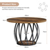 Tribesigns Round Dining Table, 118 cm Farmhouse Wood Kitchen Table for 6 People