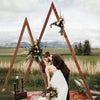 Rustic Farmhouse Triangle Wood Arch Wedding Garden Arbor Backdrop Stand Outdoor