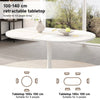 Extendable Round Dining Table 110-140 cm Round/Oval Kitchen Table for 4-6 People