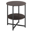 2 Tier Wooden Side Table End Display Round Small Coffee Table Bedroom Office