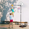 Basketball Hoop System Portable 1.9-2.5M Height-Adjustable Basketball Goal Black
