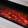 34" Electric Fireplace LED Log Fire Flame White Fire Surround Mantlepiece Heater