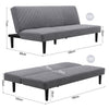 3 Seater Fabric Sofa Bed Recliner Sofa Guest Sleeper Bed Settee Single Sofabed