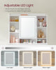 Dressing Table w/ 3 Color LED Mirror Lights,2 Drawers Vanity Table for Bedroom